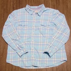 L.L. Bean Button Down Shirt Women's Size 2X Madras Plaid